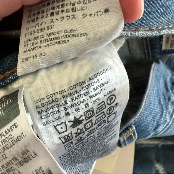 Levi's 501 High Rise Button Fly 100% Cotton Cut Off Drive Me Crazy Jean Short 30 - Picture 3 of 8